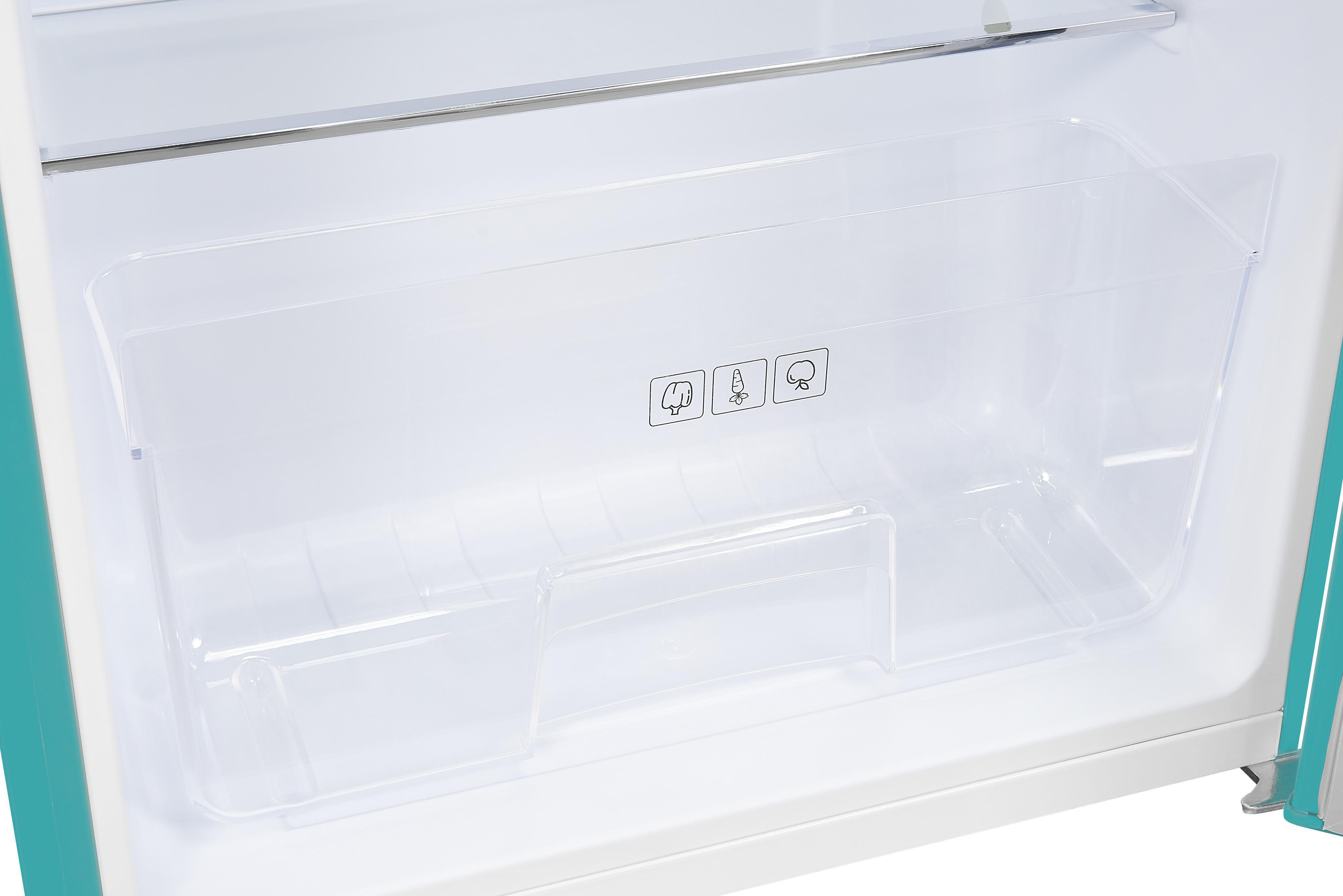 EXQUISIT RKS100-V-H-160F Kühlschrank (94 l, F, 905 mm hoch, Taubenblau)