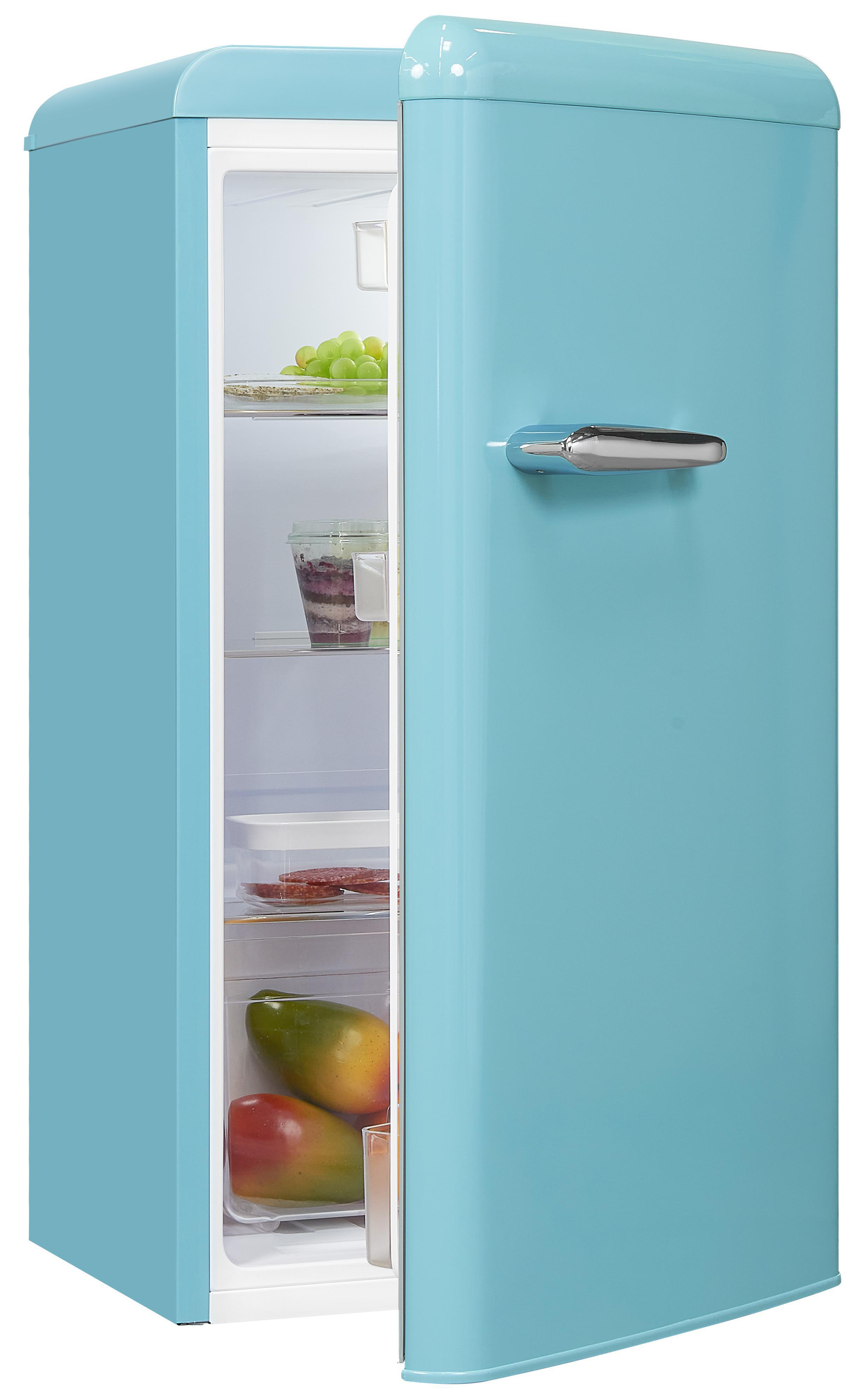 EXQUISIT RKS100-V-H-160F Kühlschrank (94 l, F, 905 mm hoch, Taubenblau)
