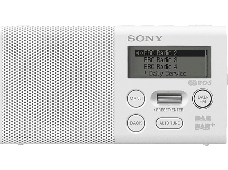 SONY XDR-P1DBP Digitalradio, Digital, DAB/DAB+ DAB+, Weiß Radios MediaMarkt FM, | DAB
