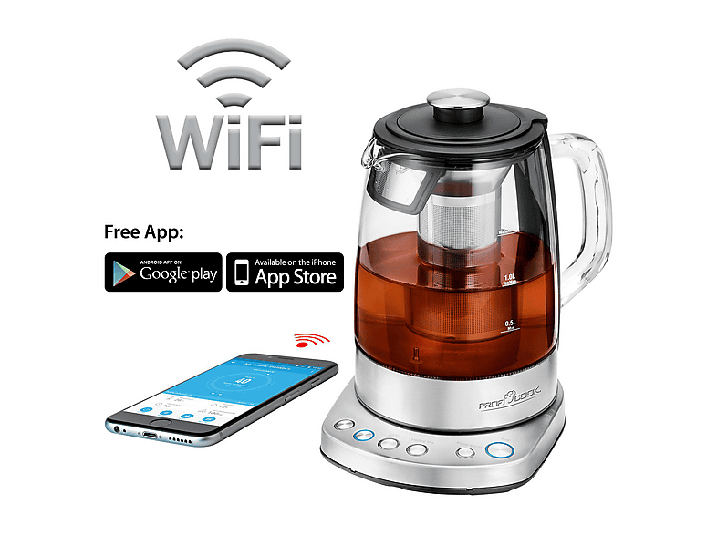 Profi Cook PC WKS 1167 Glas Tee-/Wasserkocher 1.5l; Wasser und Teekocher — Foto 2 von 5