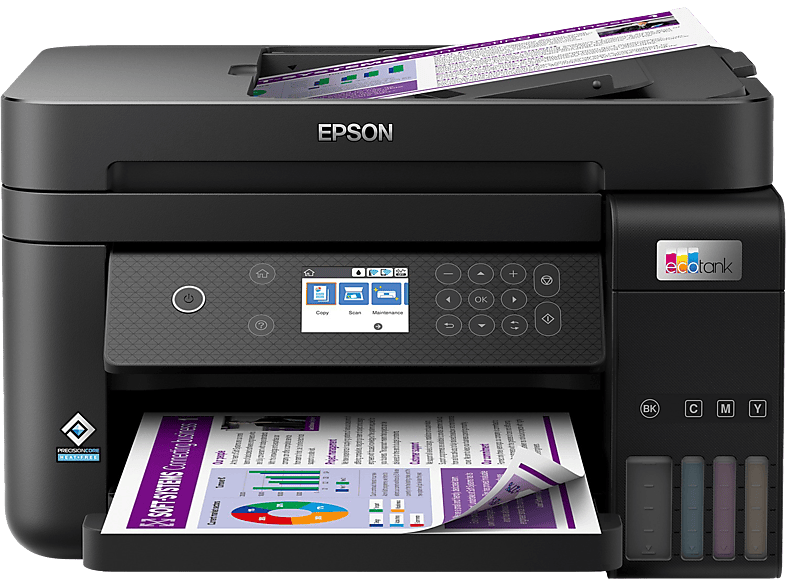 Epson EcoTank ET-3850, Color, Tinta recargable, WiFi, Negro