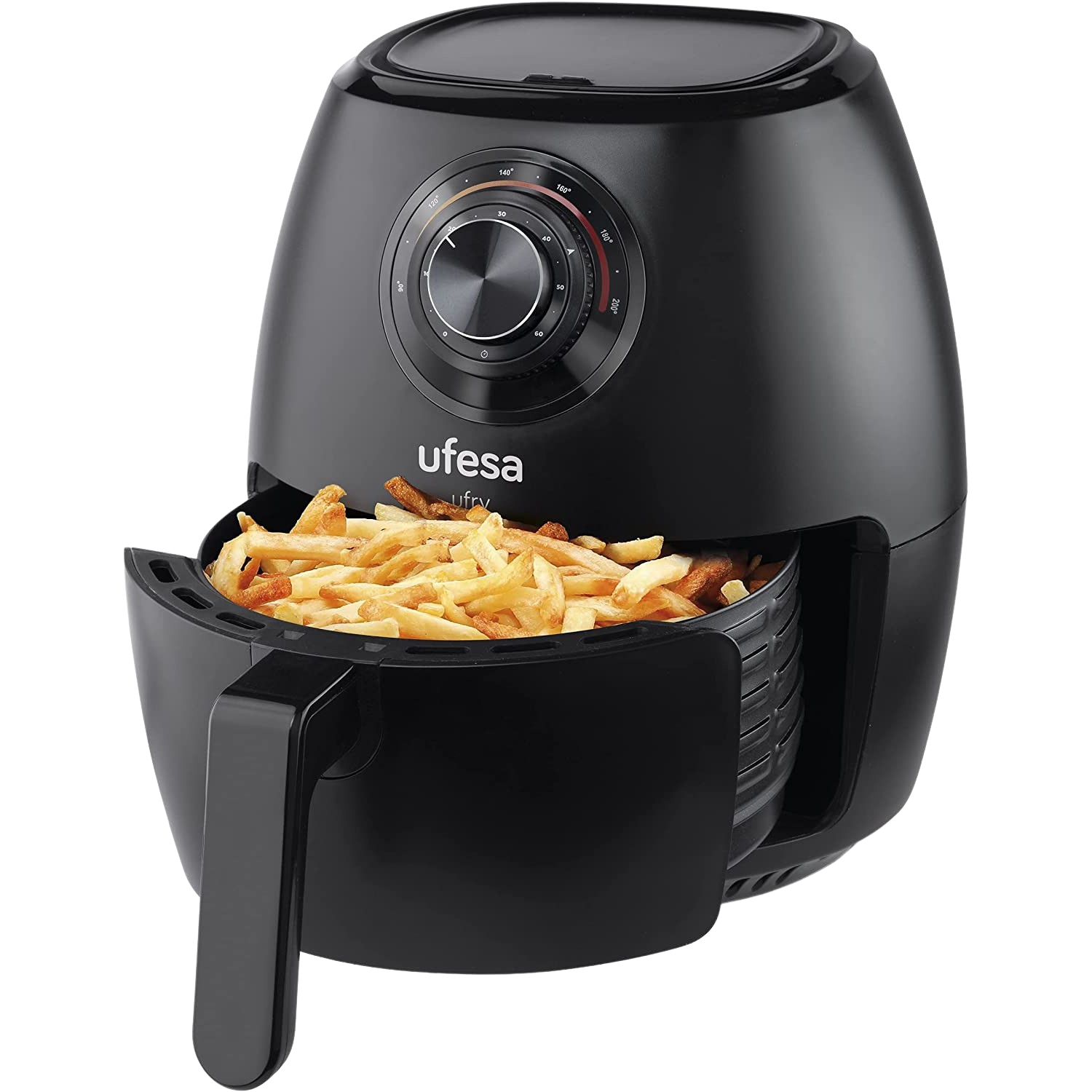 Freidora de aire - Ufesa AF3500 uFry, 3.5 l, 1300 W, Temporizador, De 80ºC a 200ºC, Negro