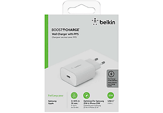 BELKIN 25 W USB-C Ev Duvar Şarj Cihazı Beyaz WCA004VFWH_4