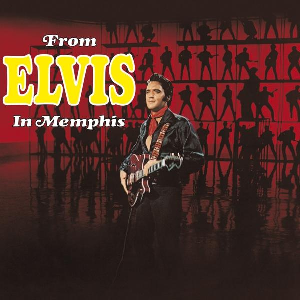 Albumhoes "From Elvis In Memphis", met Elvis Presley die een gitaar vasthoudt.