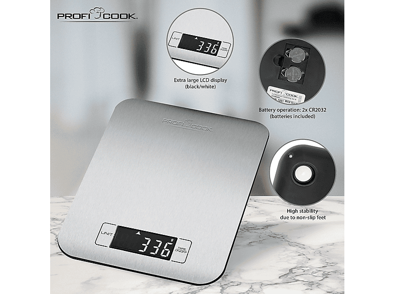 Profi Cook PC-KW 1061 Küchenwaage (Max. Tragkraft: 5 kg) — Foto 3 von 5