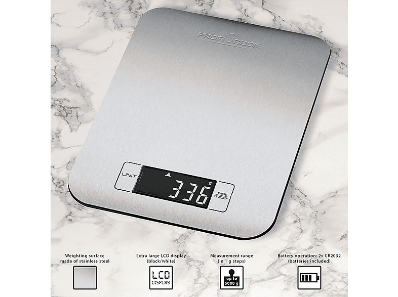 Profi Cook PC-KW 1061 Küchenwaage (Max. Tragkraft: 5 kg) — Foto 4 von 5