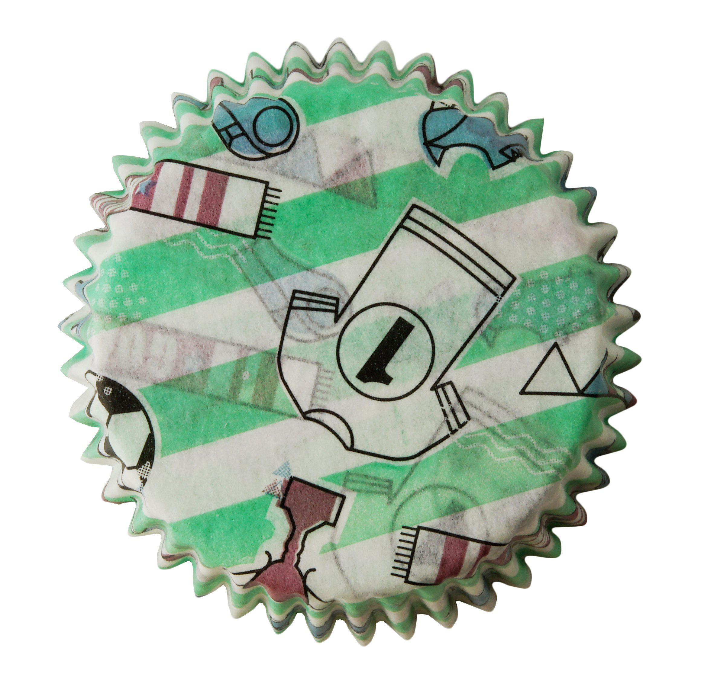 Cupcake-Form mit Wintermotiv, verschiedene Muster.