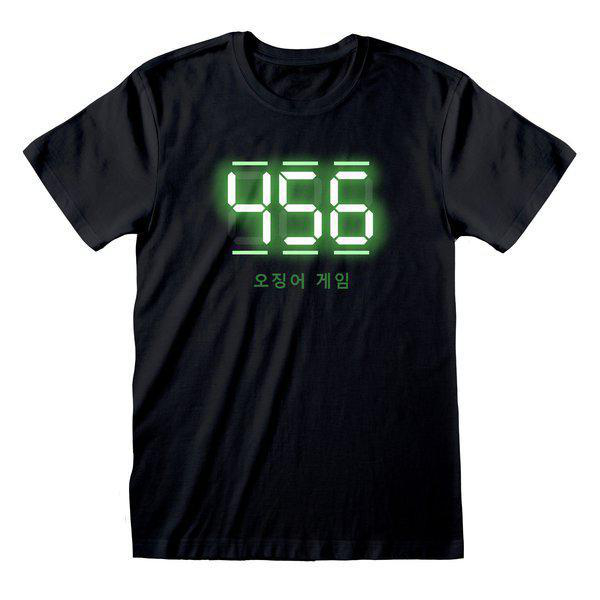 HEROES INC Squid Game T-Shirt 456 Digital Text T-Shirt L