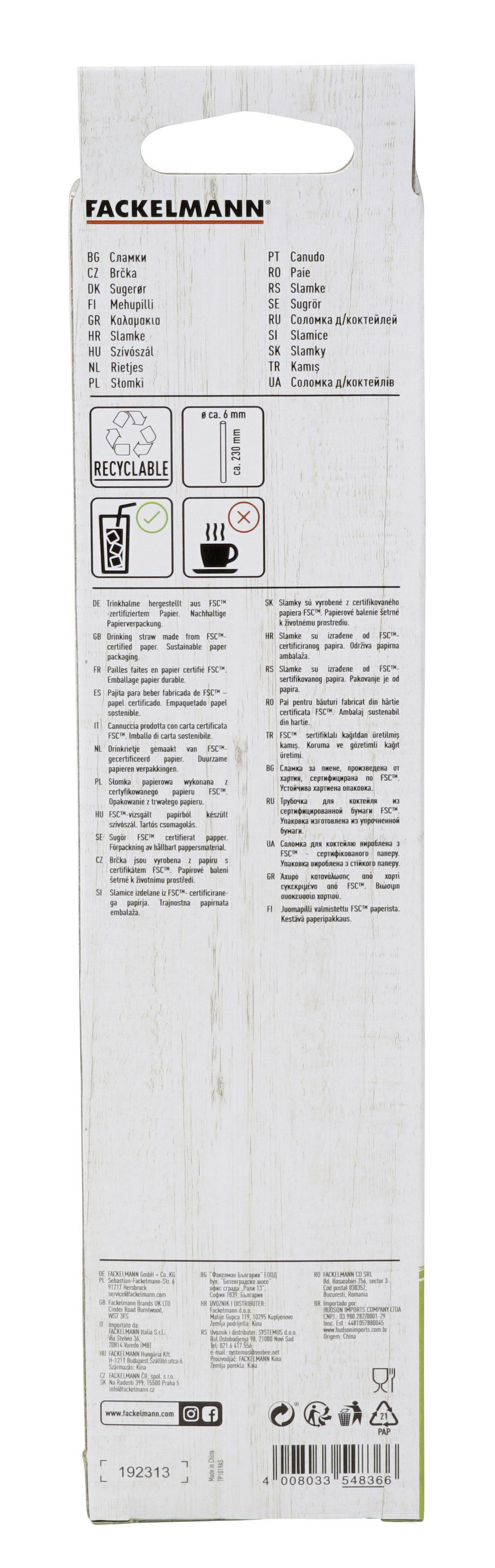 Kartonverpackung. Details umfassen Recycling-Infos, FSC-Zertifizierung und mehrsprachigen Text.