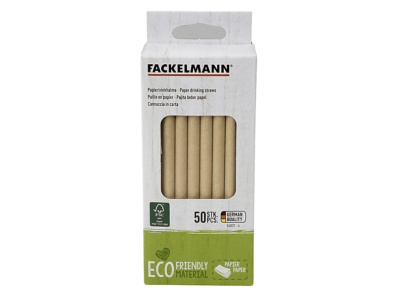 Fackelmann Papier-Trinkhalme 15cm; Strohhalm