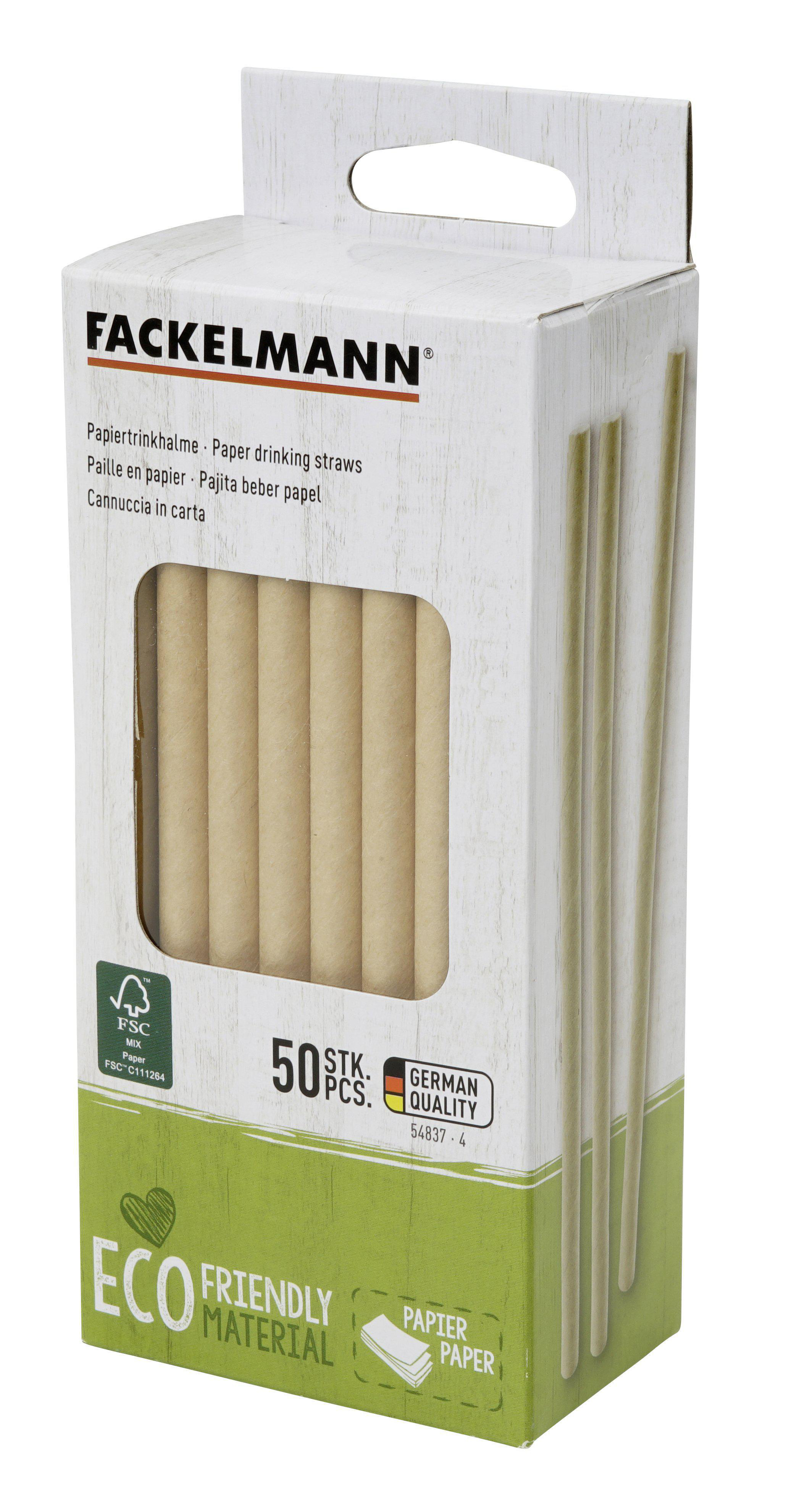 Eine Schachtel Papierstrohhalme. Die Box ist weiß und grün, mit Strohhalmen, die durch ein Fenster sichtbar sind.