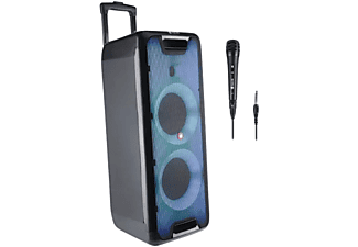 Altavoz inalámbrico - NGS Premium Portable Speaker Wild Rave 1, 200 W, Bluetooth 5.0, Luces LED, Negro