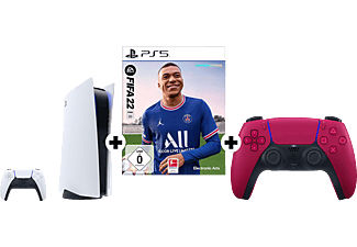 SONY PlayStation®5 + FIFA 22 + Dualsense Controller Cosmic Red