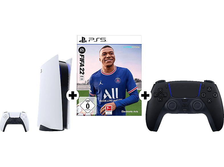 sony playstation 5 fifa 22 dualsense controller midnight black mediamarkt