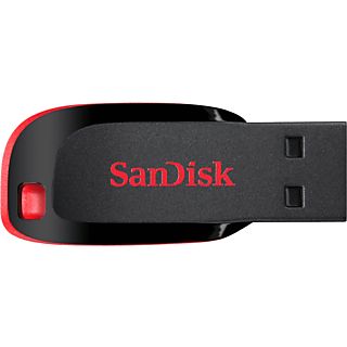 Memoria USB 128 GB - SanDisk Cruzer Blade, USB 2.0, USB-A, Ultracompacta, Unidad Flash Elegante, Negro