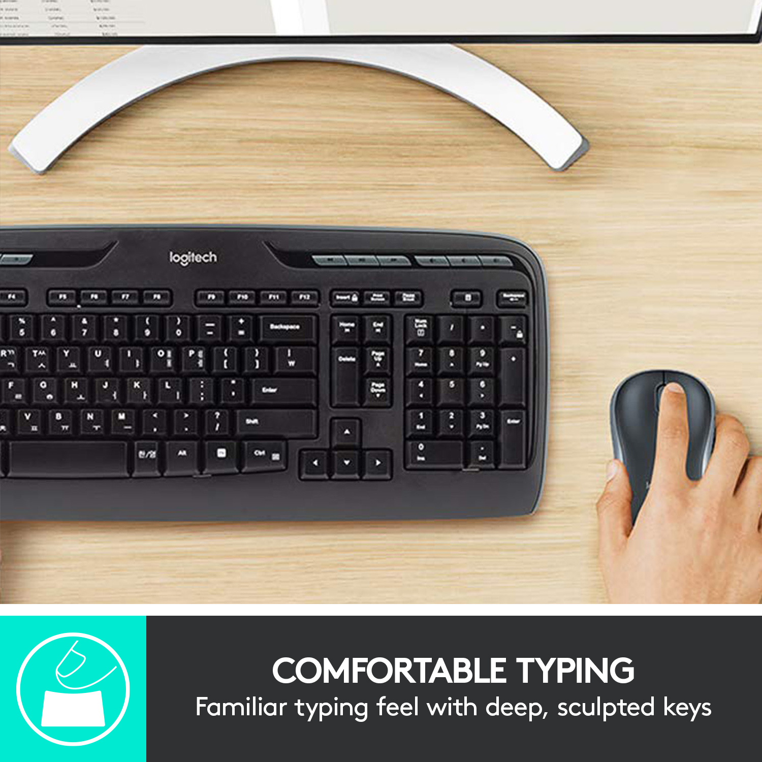 LOGITECH MK330 WIRELESS COMBO - Tastatur & Maus (Schwarz)