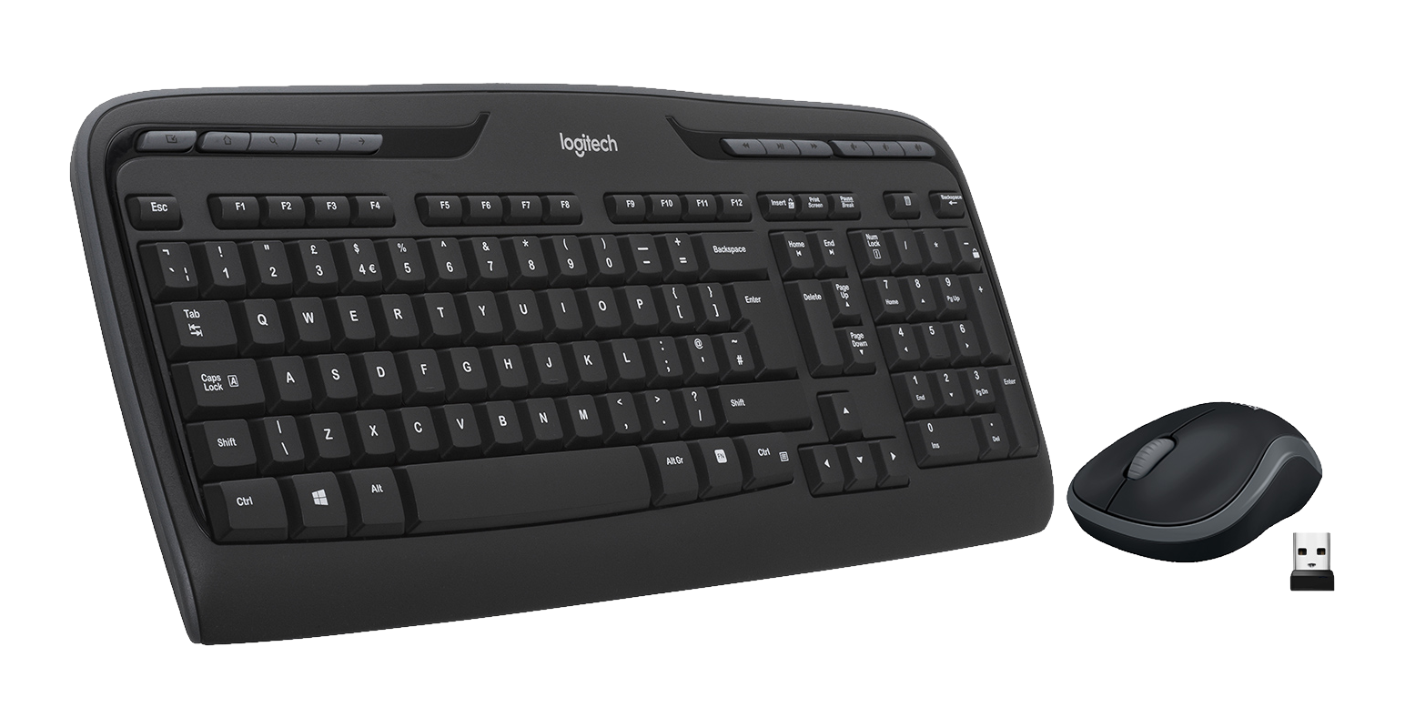 LOGITECH MK330 WIRELESS COMBO - Tastatur & Maus (Schwarz)