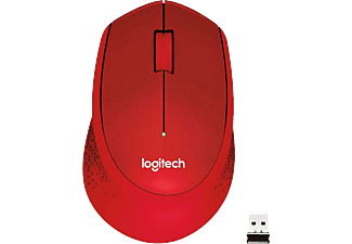 LOGITECH Logitech M330 SILENT PLUS - Maus - 1000 dpi - rosso - topo (Rosso)