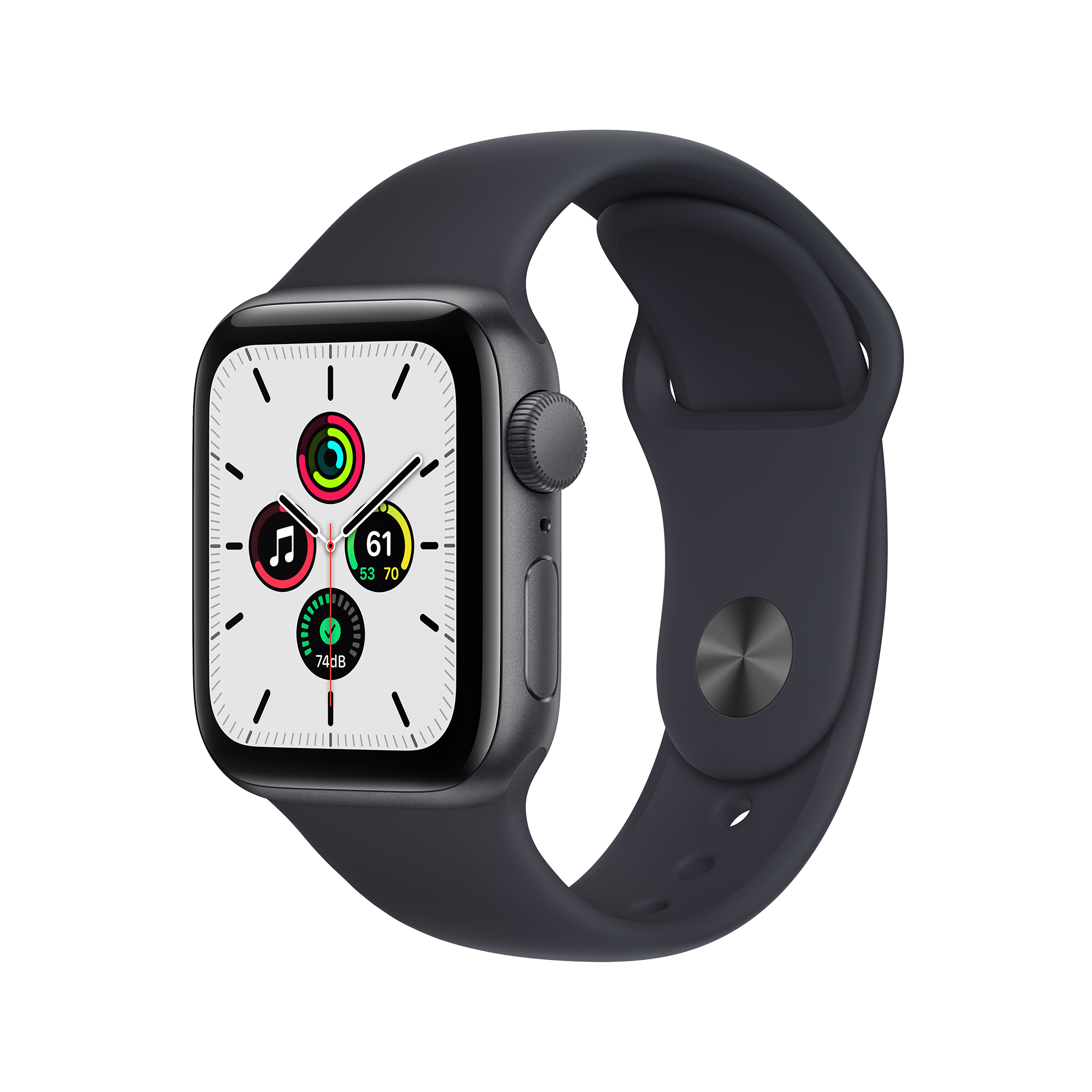 APPLE Watch SE 40 mm spacegrijs aluminium / middernacht sportband