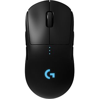 LOGITECH PRO - Souris Gaming Sans Fil, Taux de rapports USB: 1 000 Hz (1 ms), Optique avec diodes électroluminescentes, 16000 dpi, Noir