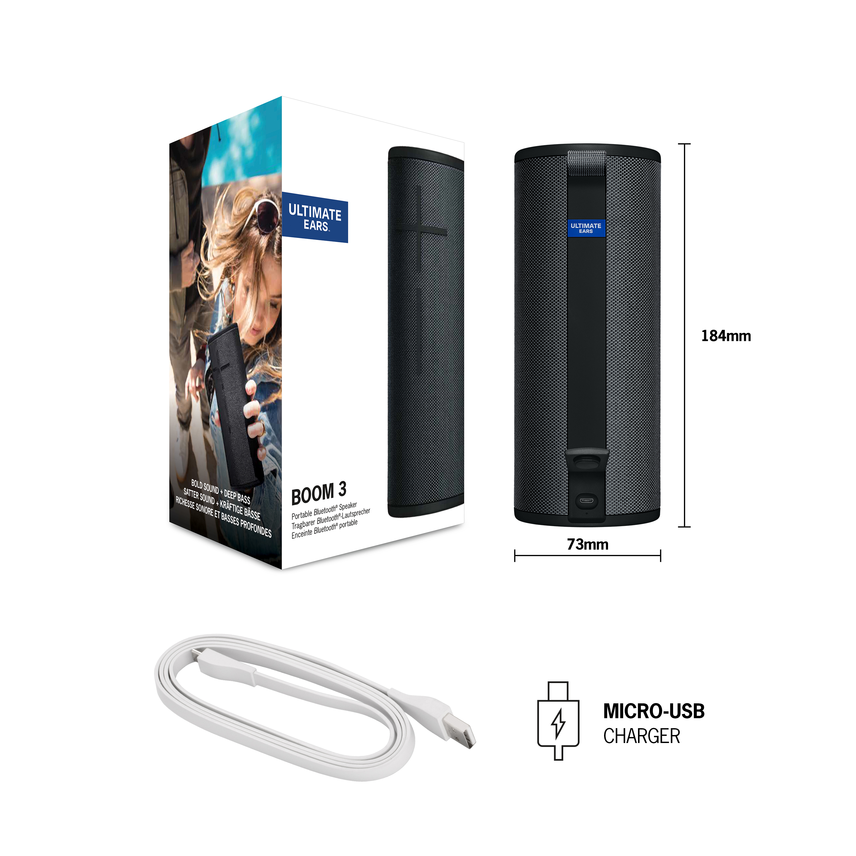 ULTIMATE EARS BOOM 3 | Bluetooth Lautsprecher (Schwarz) | MediaMarkt