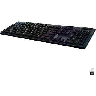 LOGITECH G915 LIGHTSPEED RGB - Gaming Tastatur, Kabelgebunden und Kabellos, QWERTZ, Mechanisch, Logitech Romer G Tactile, Schwarz