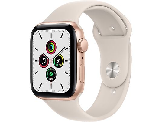 APPLE Watch SE 44 mm goud aluminium / sterrenlicht sportband