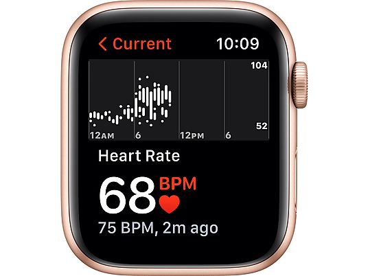 APPLE Watch SE 44 mm goud aluminium / sterrenlicht sportband