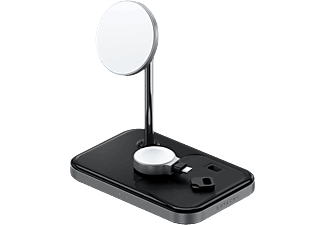 SATECHI ST-WMCS3M - Magnetische Wireless Ladestation (Schwarz/Grau)