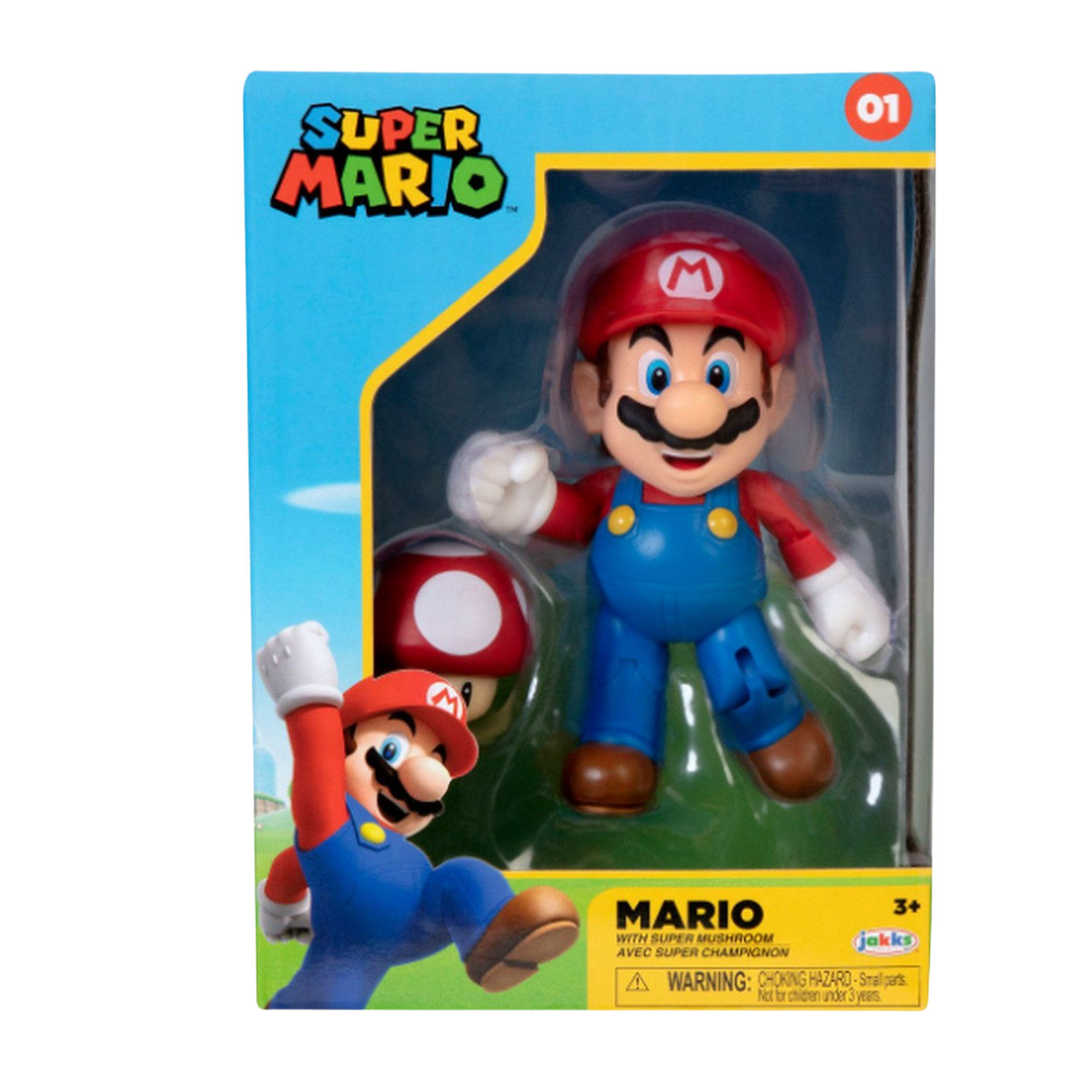 Figura - Sherwood Nintendo - Figura Mario 10 cm & Super Mushroom, 10 cm, PVC, Multicolor