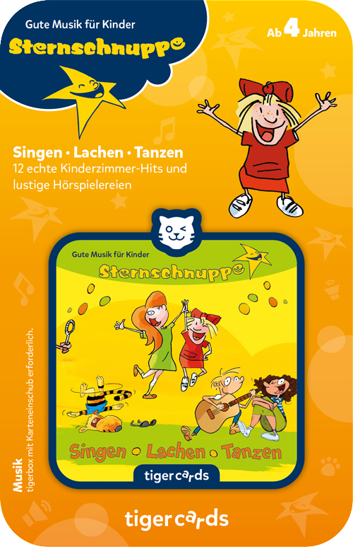 Singen, Sternschnuppe Lachen, Mehrfarbig Tigercard, Tanzen TIGERMEDIA -