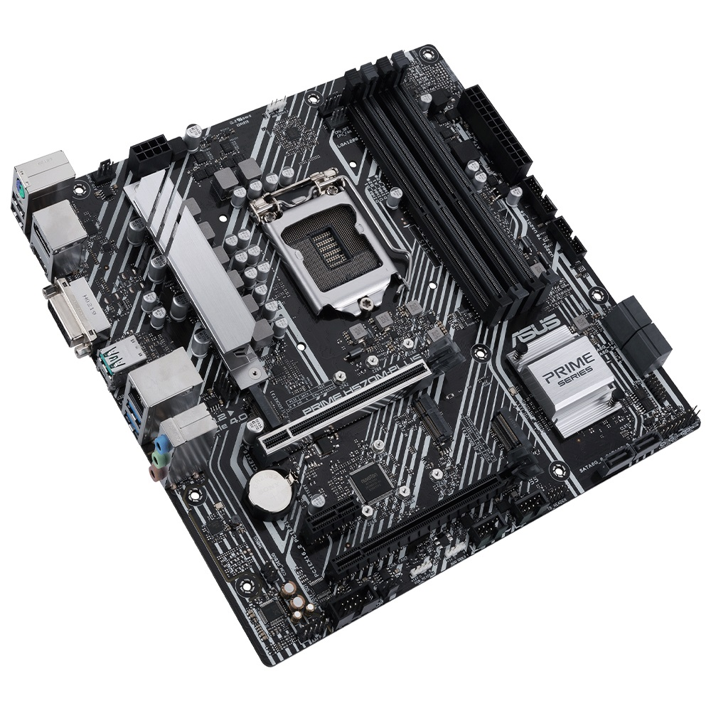 ASUS Prime H570M-Plus Intel H570 LGA1200 DDR4 4600 DP HDMI DVI 2x M2 USB3.2 AURA RGB mATX 128GB Anakart Siyah