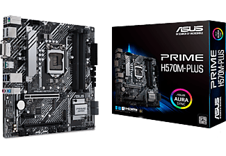ASUS Prime H570M-Plus Intel H570 LGA1200 DDR4 4600 DP HDMI DVI 2x M2 USB3.2 AURA RGB mATX 128GB Anakart Siyah
