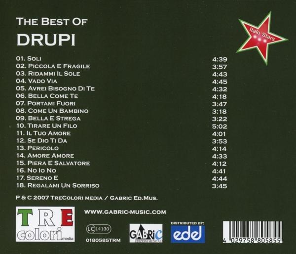 CD-Rückseite mit Titelliste, Künstlernamen und Logo auf grünem Hintergrund.