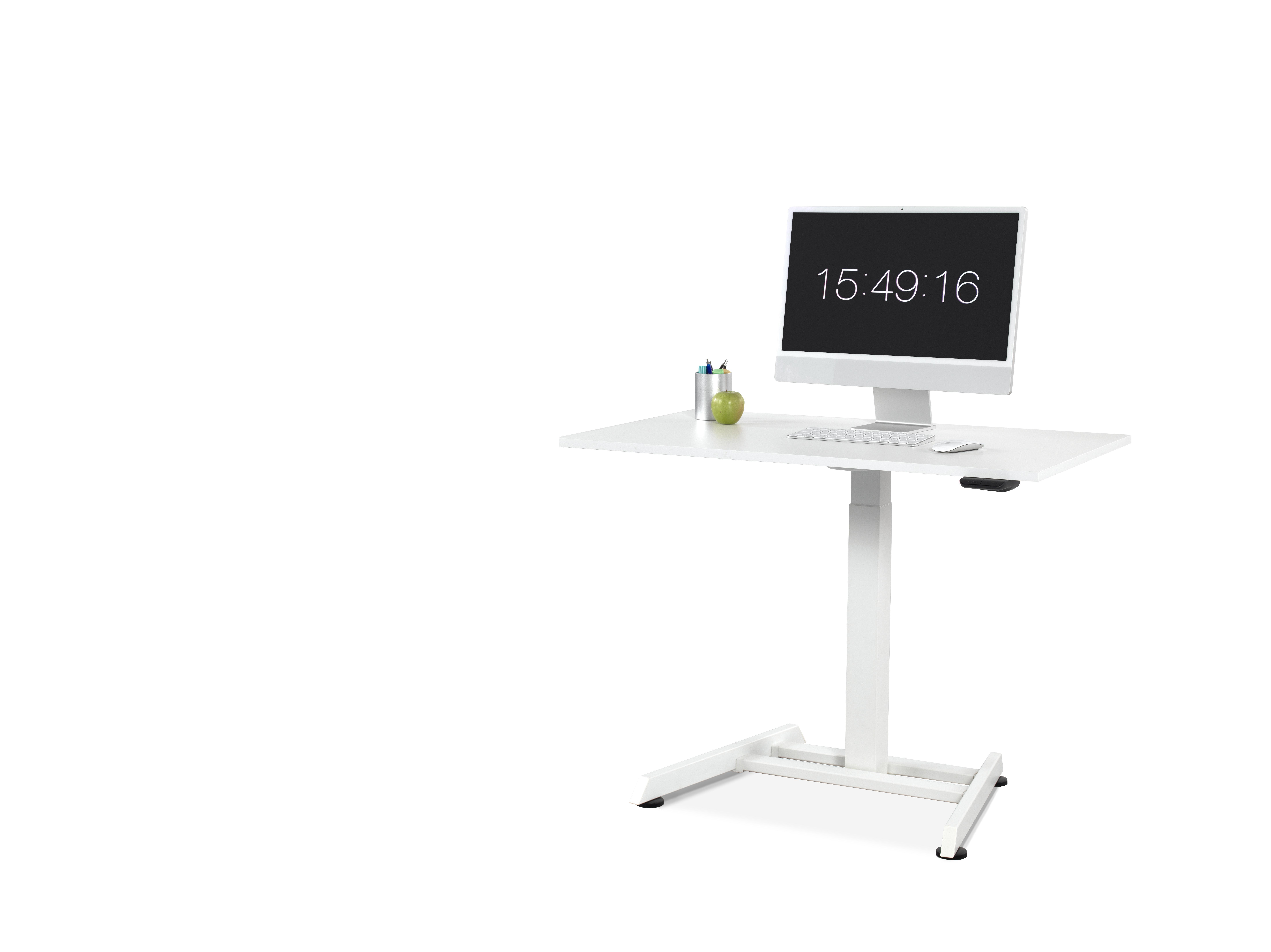 WRK21 elektrisch höhenverstellbarer Schreibtisch 100x60cm Höhenverstellbarer Schreibtisch weiß