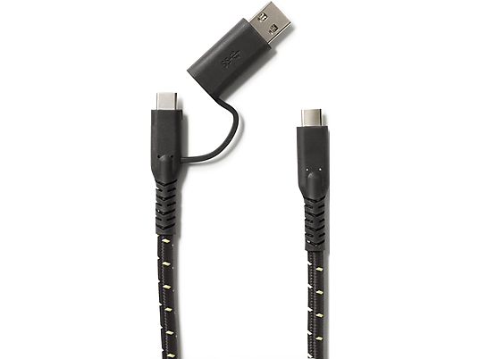 FAIRPHONE Long Life - Cavo dati e di ricarica da USB-C a USB-C (Nero/Giallo)