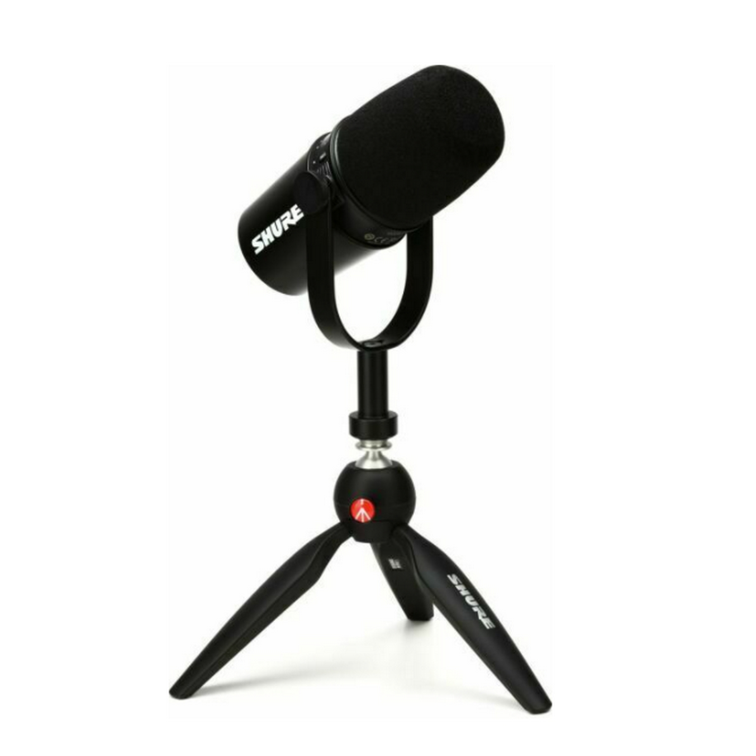 Micrófono - Shure MV7-K-BNDL, Salidas USB y XLR, Panel táctil, 50-16000 Hz, Sensibilidad -55 / -47 dB, Negro