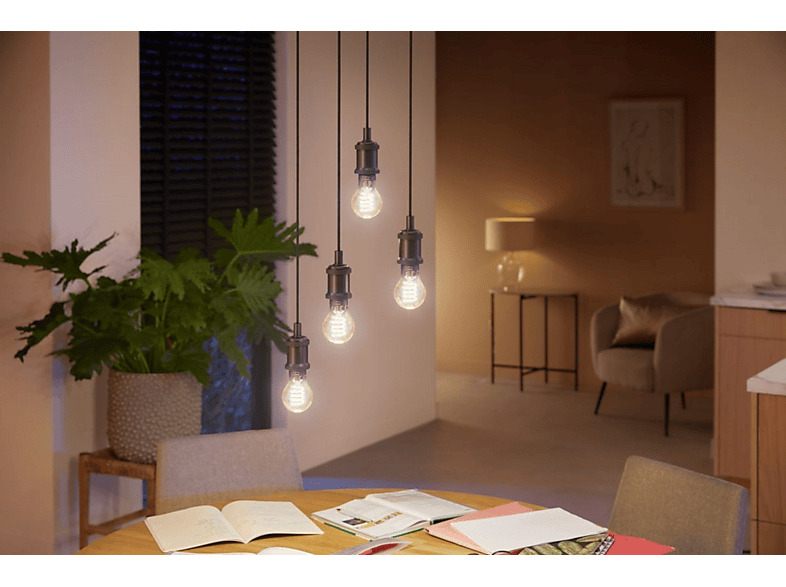 Bombilla inteligente  Philips Hue A60 E27, Luz Blanca de Cálida a Fría,  7W, Compatible asistentes, Ámbar