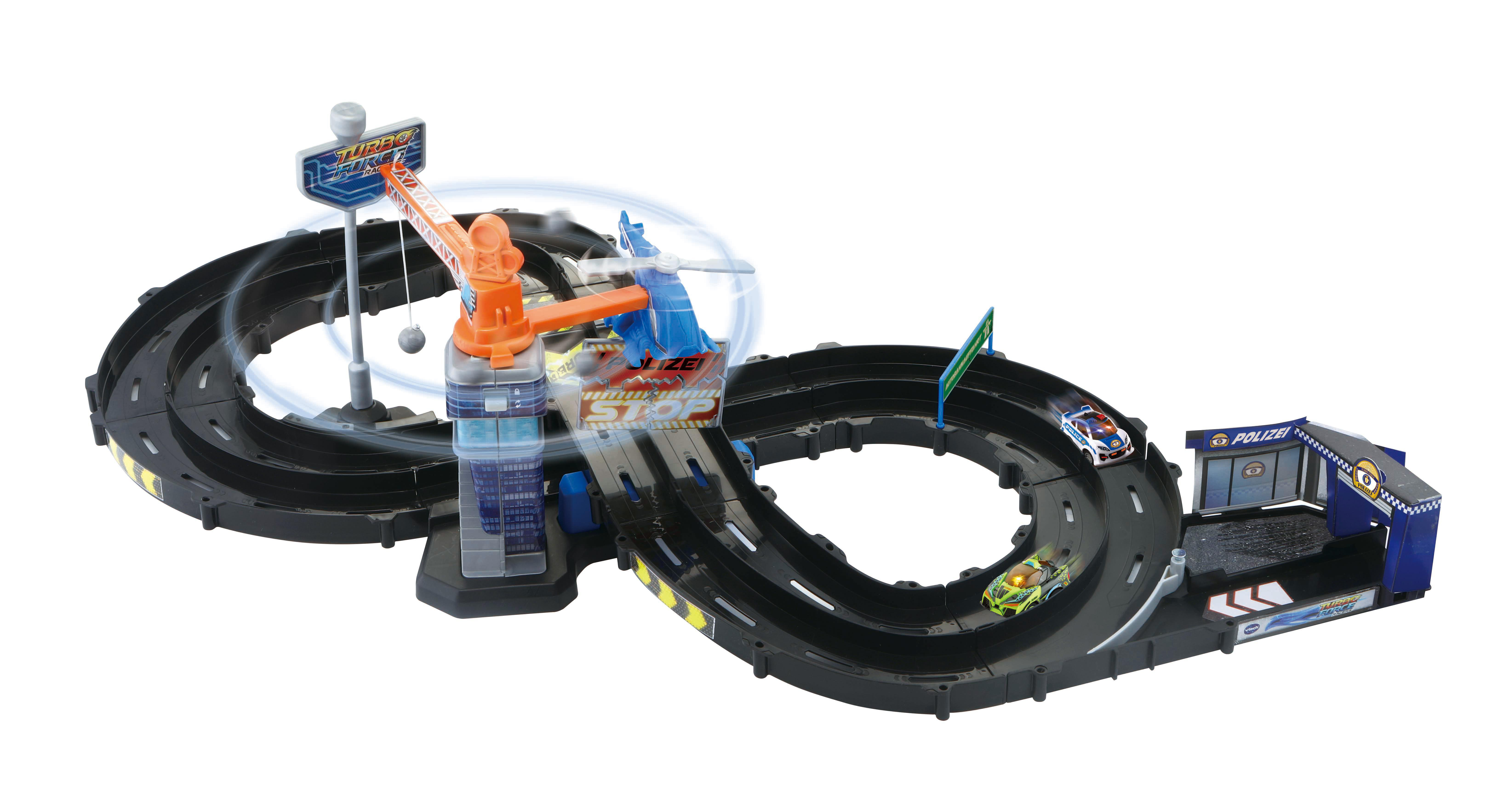VTECH Turbo Force Racers - Police-Track Rennbahn, Mehrfarbig