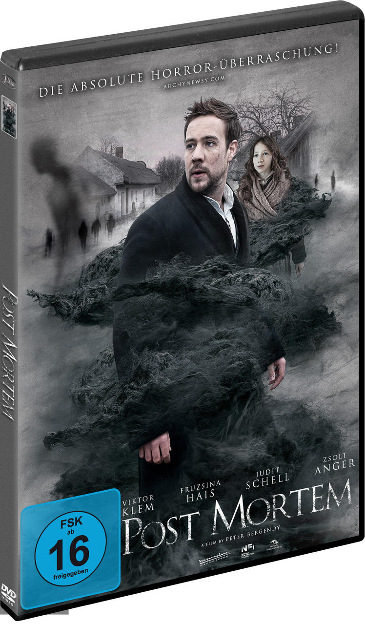 DVD-Cover für 'Post Mortem', ein Horrorfilm mit Mann und Frau.