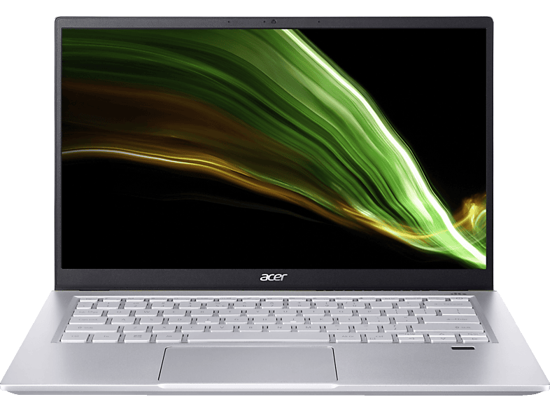 ACER Swift X (SFX14-41G-R7FR) mit Tastaturbeleuchtung, Notebook, mit 14 Zoll Display, AMD Ryzen™ 5 Prozessor, 16 GB RAM, 512 GB SSD, NVIDIA, GeForce RTX™ 3050, Gold/Silber Windows 11 Home (64 Bit)