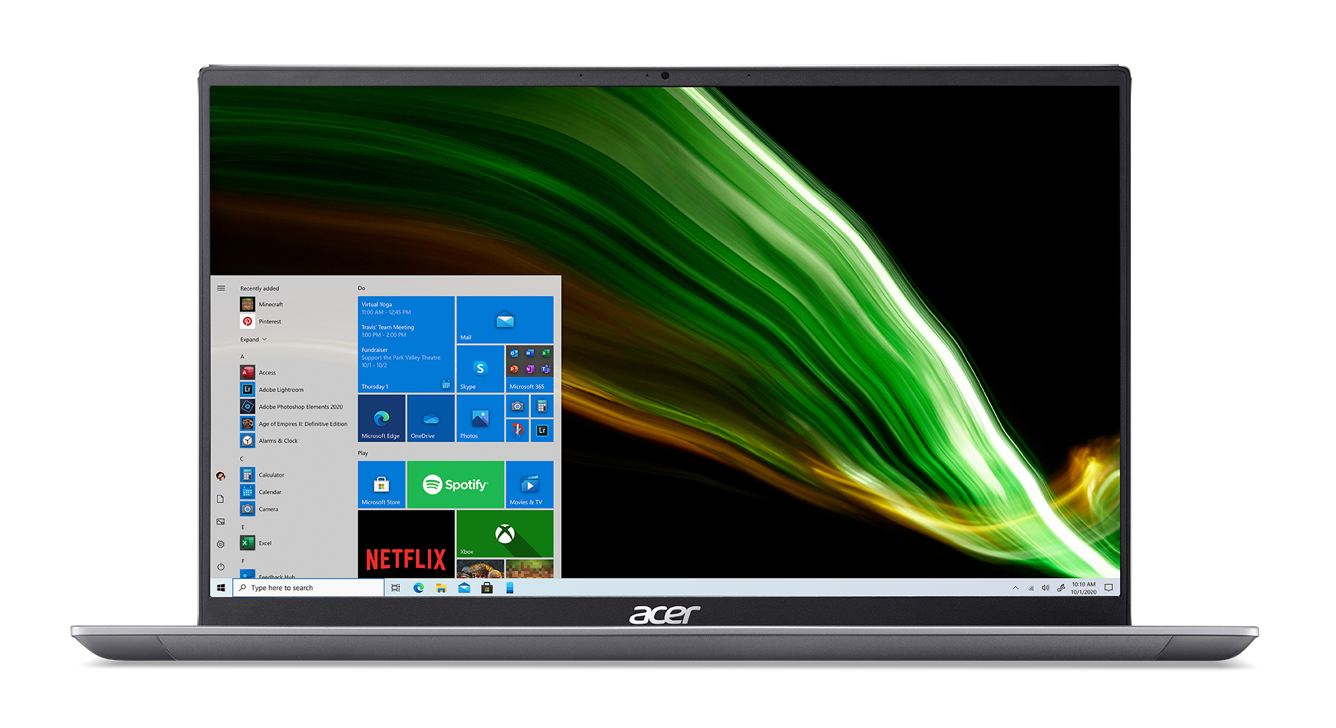 ACER Swift X (SFX16-51G-73D4) mit Tastaturbeleuchtung, Grau 16,1 RTX 3050 SSD, Zoll TB Core™ i7 mit Intel® 1 16 Display, GeForce Ti, RAM, Prozessor, GB Notebook