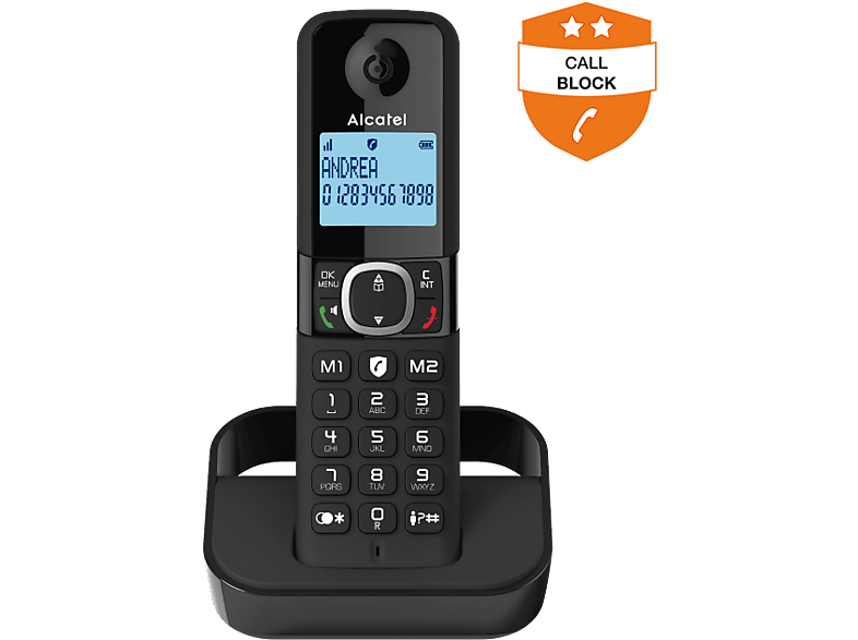 ALCATEL F860 Fekete dect telefon