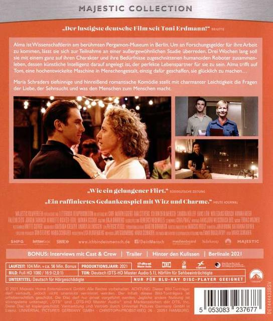 Rückseite einer DVD-Hülle mit Text und Bildern aus einem Film.