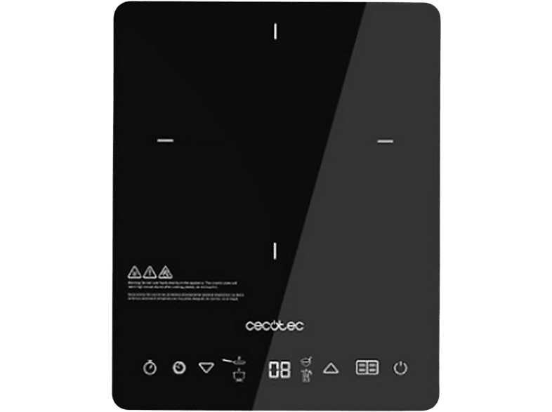 Full Crystal Placa de inducción portátil 2000 W color negro Cecotec