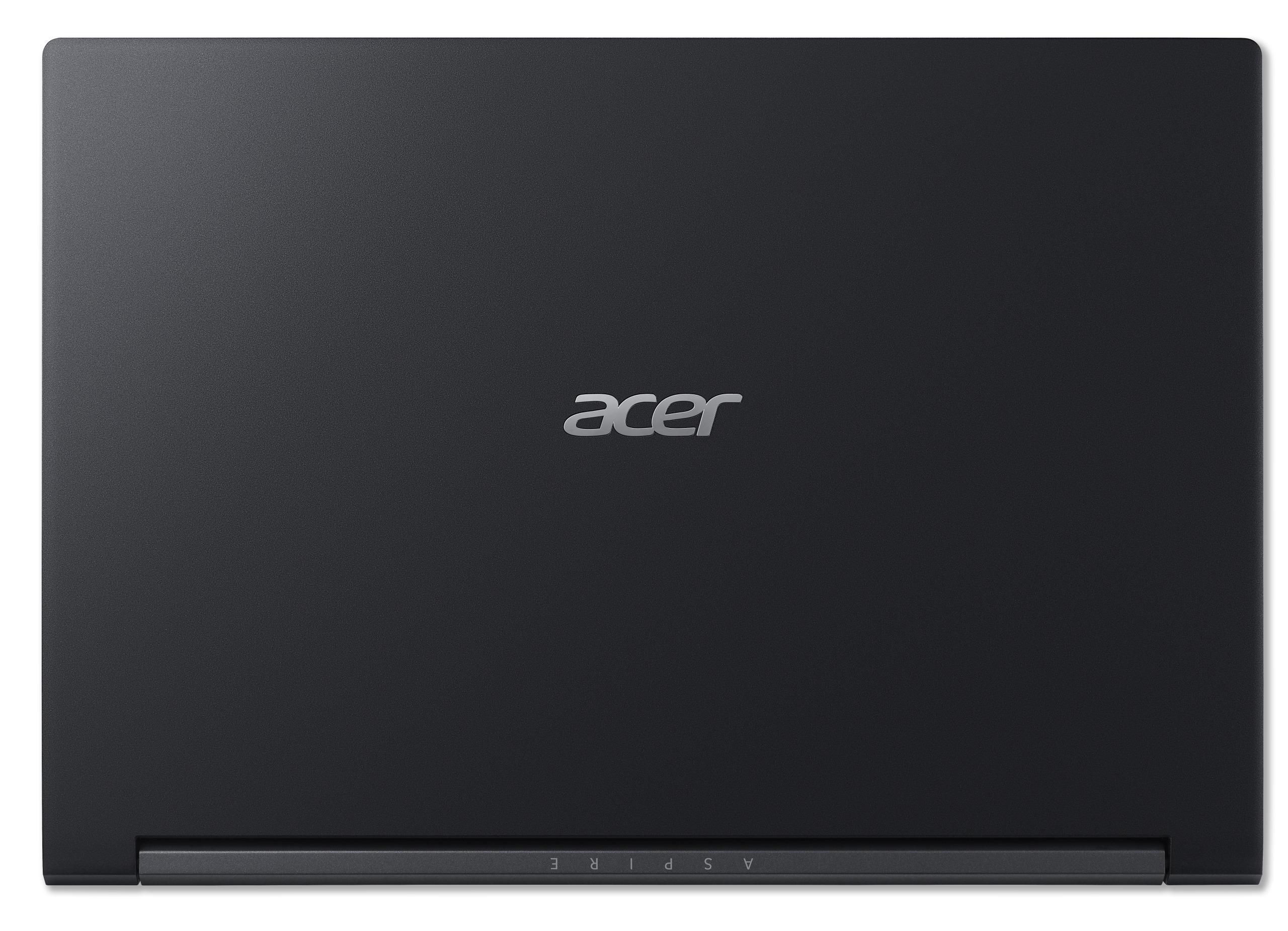 Zoll 512 ACER 1650, AMD 15,6 8 Ryzen™ Notebook SSD, GB (A715-42G-R9TC), GB mit Aspire GeForce 5 RAM, Prozessor, GTX 7 Display, Schwarz