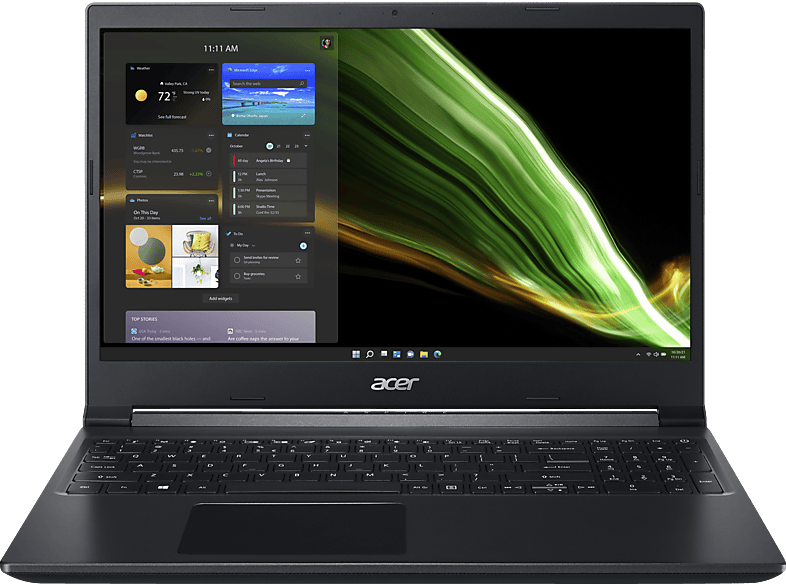 ACER Aspire 7 (A715-42G-R9TC), Notebook mit 15,6 Zoll Display, AMD Ryzen™ 5 Prozessor, 8 GB RAM, 512 GB SSD, GeForce GTX 1650, Schwarz