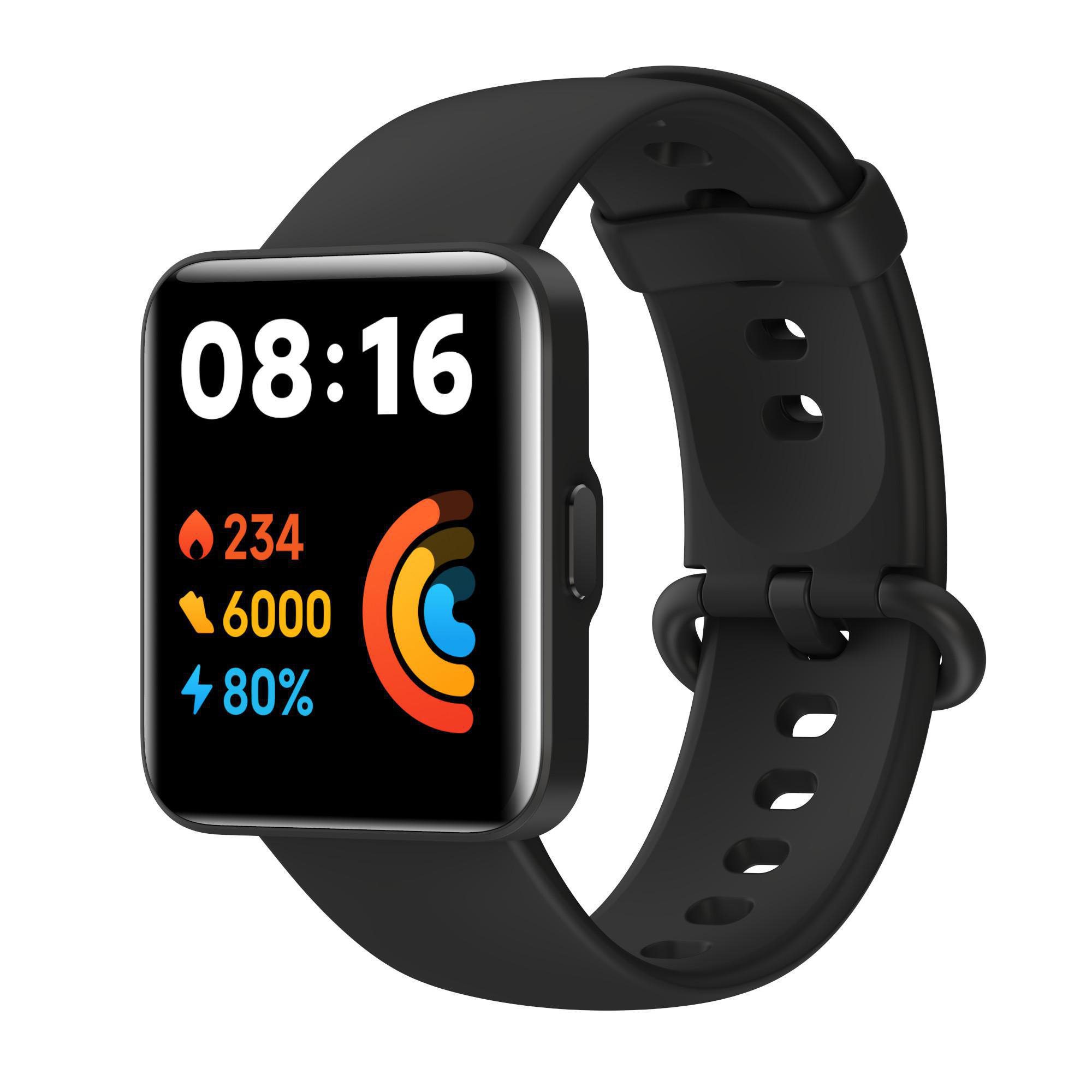 XIAOMI Redmi Watch 2 Lite, Kunststoff Black 140 - mm, Smartwatch Thermoplastisches Polyurethan, 210