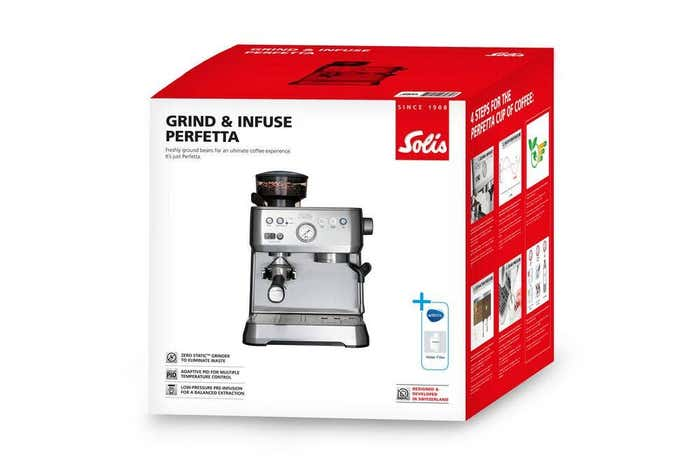 SOLIS  Grind & Infuse Perfetta (98036) - Semi automatische espressomachine - Grijs