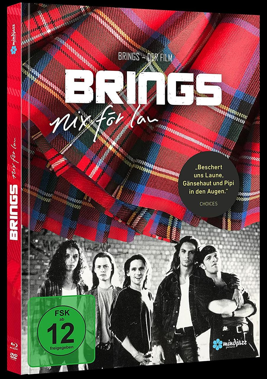DVD-Cover einer Band, betitelt 'BRINGS', mit rotem Tartan-Hintergrund.
